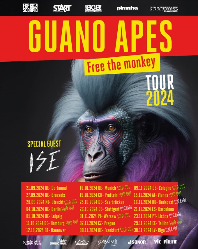 GUANO APES: &bdquo;Free the Monkey&ldquo;-Tour 2024