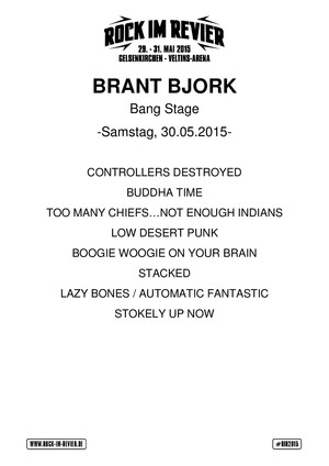 Setlist Brant Bjork &copy; www.Rock-im-Revier.de