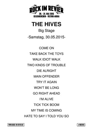 Setlist The Hives &copy; www.Rock-im-Revier.de